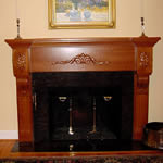 Private Residence, North Raleigh. New St. Laurent marble was used for this living room fireplace surround and hearth. The marble is quarried in China.