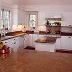 Private Residence, Hillsborough. Golden Juperana granite, now difficult to obtain, was used in the kitchen of this historic homestead.